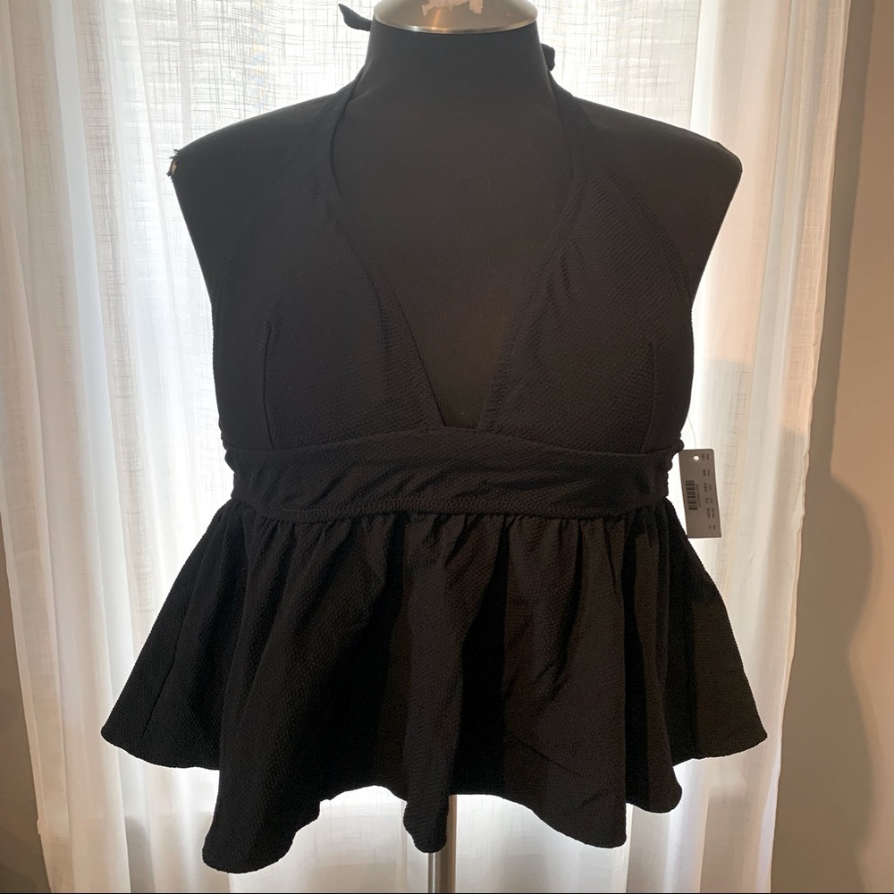 NWT J Crew halter peplum tankini top - XL
